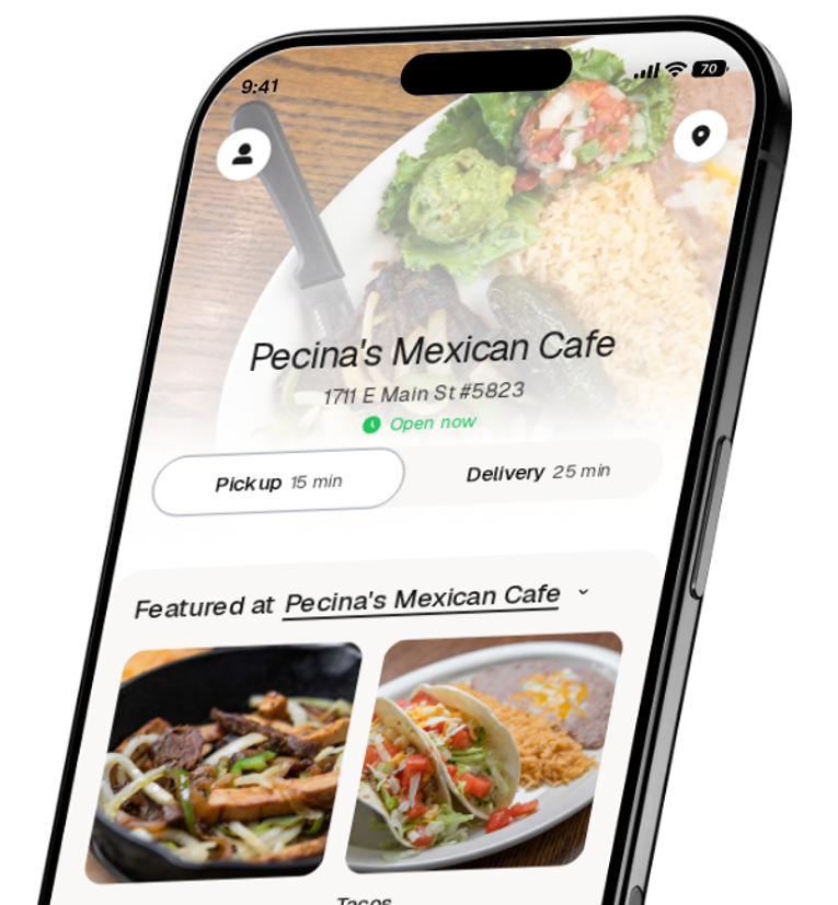 Pecina's Mexican Cafe app preview