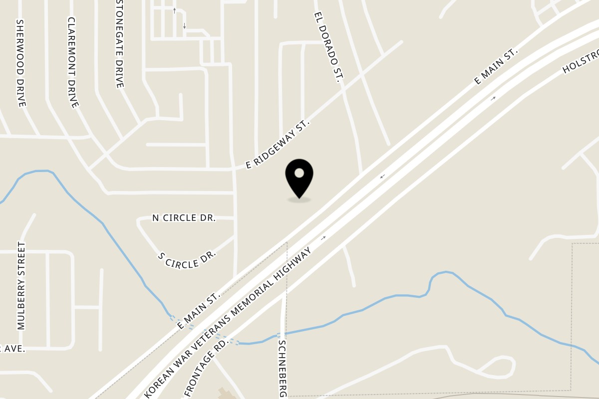 Map showing the location of Pecina's Mexican Cafe Weatherford on 1711 E Main St #5823 in Weatherford